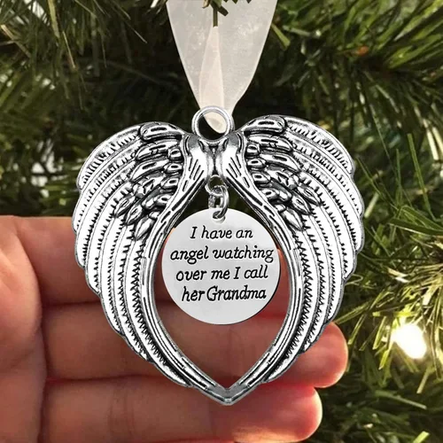 Miniatura 21 de Adorno conmemorativo de Navidad, Una parte de mi corazón está en el cielo, colgante para árbol de Navidad, regalos conmemorativos por pérdida