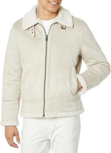 Miniatura 10 de Calvin Klein Chaqueta de piel sintética para hombre - Chaqueta bomber con forro de oveja
