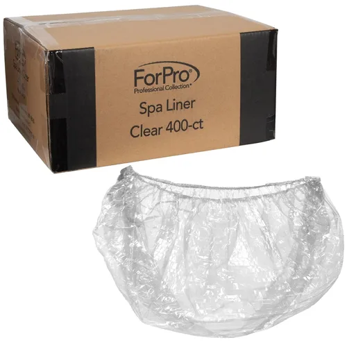 ForPro Professional Collection Revestimientos de spa, aptos para todos los spas de pedicura, forros desechables, transparentes, 400 unidades