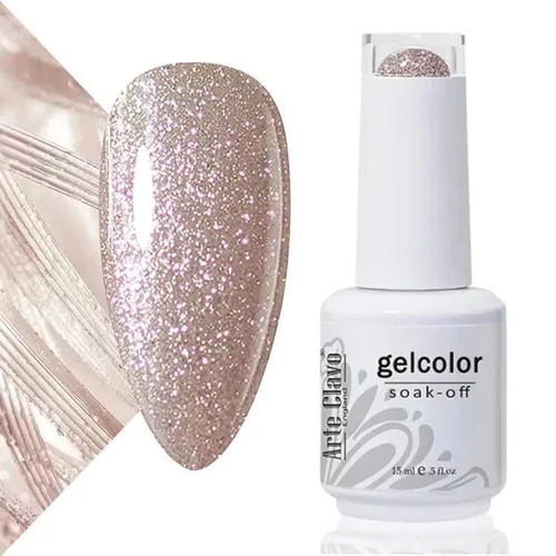 Miniatura 42 de Arte Clavo Esmalte de uñas de gel rosa lechosa de 0.5 fl oz, con luz LED, UV, remojado, transparente, rosa nude, manicura francesa, rosa claro