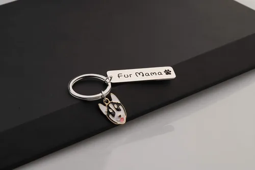 Miniatura 5 de BEKECH perro mamá regalo piel mamá llavero huella huella perro amante joyería perro perro persona regalo mamá perro regalo