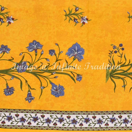 Miniatura 3 de Juego de sábanas de algodón 100% de algodón indio Rajasthani Jaipuri Sanganeri tradicional floral multicolor con 2 fundas de almohada cosidas, ropa