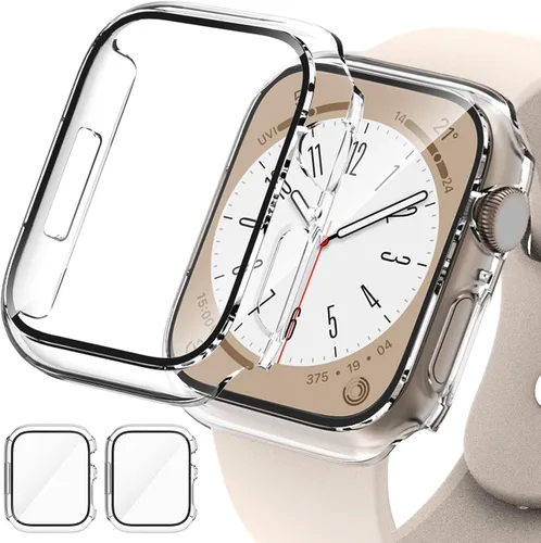 Miniatura 17 de Paquete de 2 fundas para Apple Watch 40mm SE Series 6/5/4/SE 2ª generación con protector de pantalla de vidrio templado, funda protectora completa