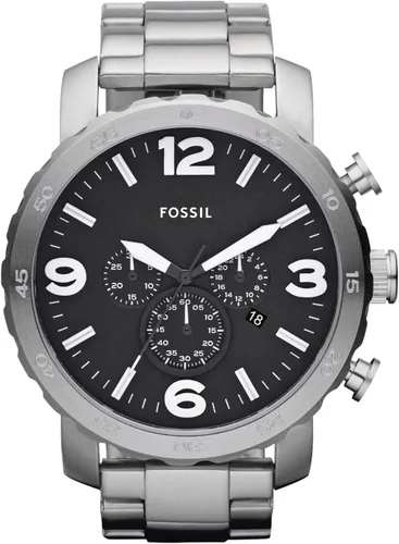 Miniatura 9 de Fossil Men's Nate Quartz Watch, Oversized Stainless Steel Chronograph Watch for Men