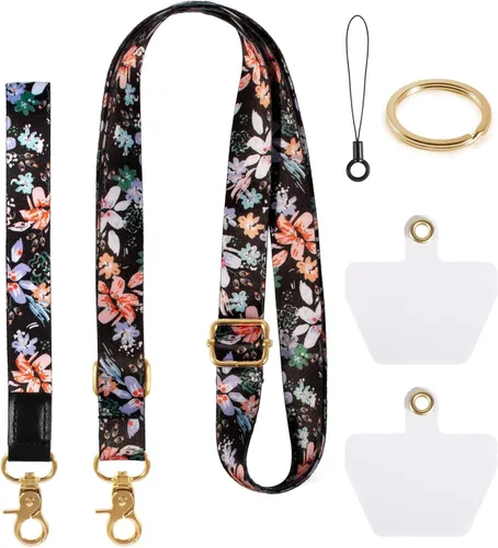 Miniatura 9 de Cordón para teléfono celular, correa cruzada para teléfono, correa de muñeca, cordones para llaves, correas de hombro ajustables universales