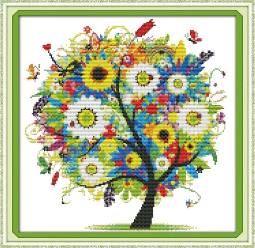 Miniatura 11 de ITSTITCH Kits de punto de cruz estampados para principiantes, gama completa de punto de cruz con patrón preimpreso para niños o adultos, kits