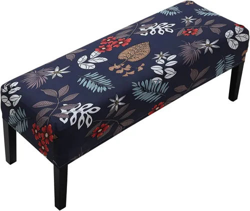 Miniatura 16 de Fuloon - Funda elástica de jacquard para banco de comedor, antipolvo, desmontable, funda para banco lavable, protector de cojín de asiento para Beige