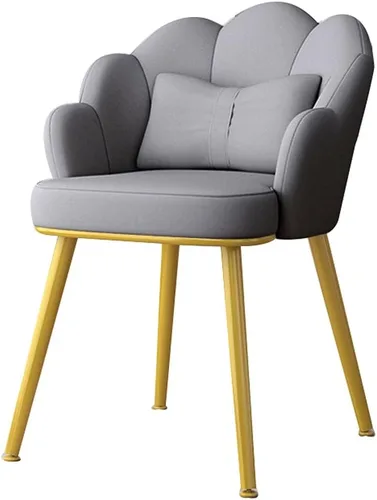 Miniatura 11 de Modern Dining Chair Modern Leather Dining Chairs,Dressing Table Chair with Metal Chair Legs Kitchen Bedroom Marriage Room Balcony Sofa Chair-Green