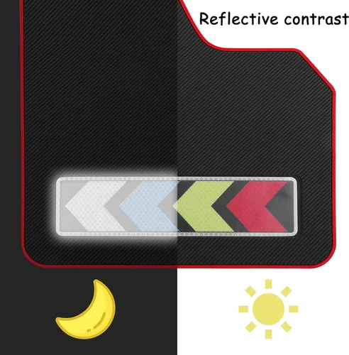 Miniatura 4 de 4 piezas de solapas reflectantes para barro de coche, solapas de goma blanda para protección contra salpicaduras, guardabarros de seguridad