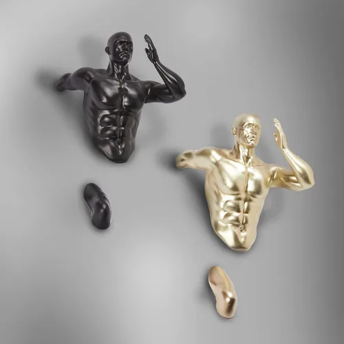 Corredores de pared, estatuas de atleta, juego de 2 esculturas altas para hombres y mujeres, escultura artística de escalada para pared, decoración