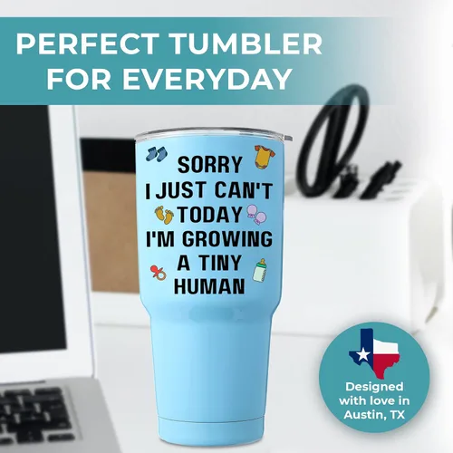 Miniatura 6 de Divertido vaso de embarazo de 30 onzas, regalos de embarazo para madres primerizas, los mejores regalos para futuras mamás, regalos para futuras