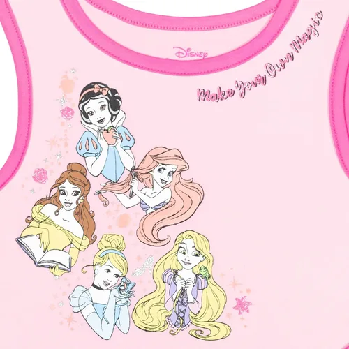 Miniatura 5 de Disney Princesa Ariel Rapunzel Blancanieves - Vestidos de manga corta para niñas, paquete de 2