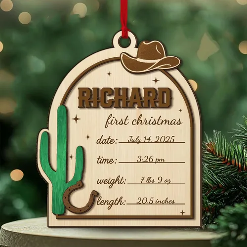 Miniatura 24 de Adorno personalizado de cerámica para la primera Navidad del bebé 2025 – Recuerdo navideño de copo de nieve personalizado con nombre, nuevo adorno