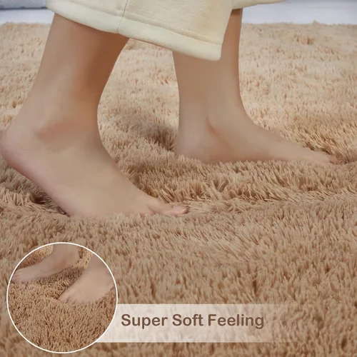Miniatura 4 de YOBATH Alfombras de Área 9 x 12 pies para Sala de Estar, Alfombras Grandes Esponjosas Shag Shaggy para Dormitorio, Alfombras Antideslizantes