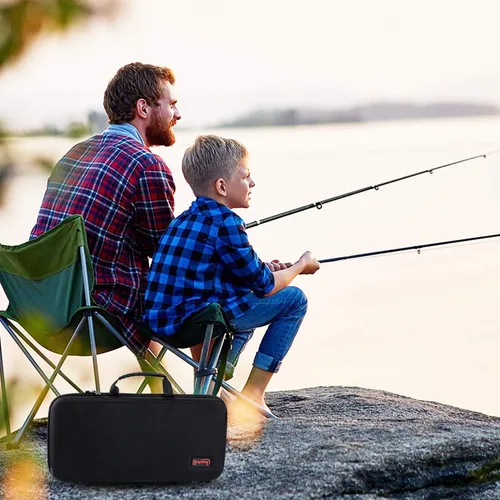 Miniatura 7 de Sougayilang Carrete de caña de pescar Combos de fibra de carbono telescópica caña de pescar con carrete giratorio para viajes agua salada pesca