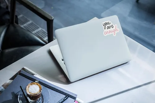 Miniatura 3 de 3 calcomanías de vinilo de afirmación positiva – Cita edificante «You are Enough» – Calcomanía impermeable para laptop, botella de agua, diario