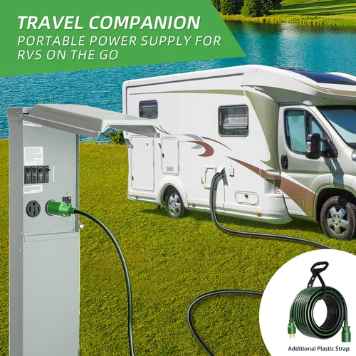 Miniatura 7 de Cable de extensión generador de 4 clavijas de 30 amperios de 10 pies, NEMA L14-30P/L14-30R, 125/250 voltios hasta 7500 vatios, cable de alimentación