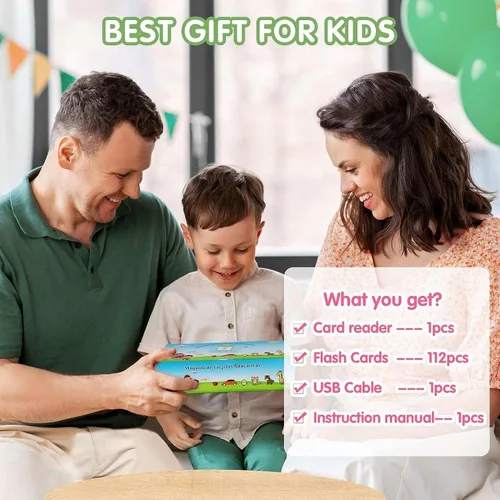 Miniatura 3 de Juguetes Montessori para niños de 1, 2, 3 años, tarjetas flash parlantes para niños pequeños, regalo de cumpleaños de niño y niña, 224 tarjetas