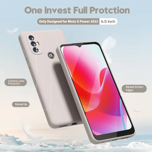 Miniatura 3 de oakxco para Motorola Moto G Power 2022 Funda de teléfono/Moto G Play 2023 Funda de teléfono de silicona líquida, goma de goma delgada y suave en gel