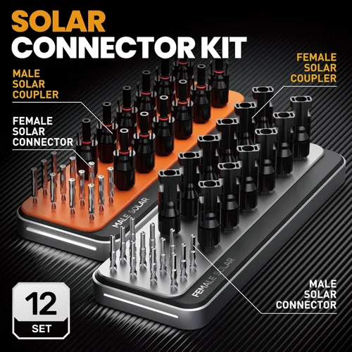 Miniatura 4 de Kit de herramientas de crimpado de conector solar SOMELINE, crimpador de 14-10 AWG para cable de panel solar con 12 pares de conectores solares