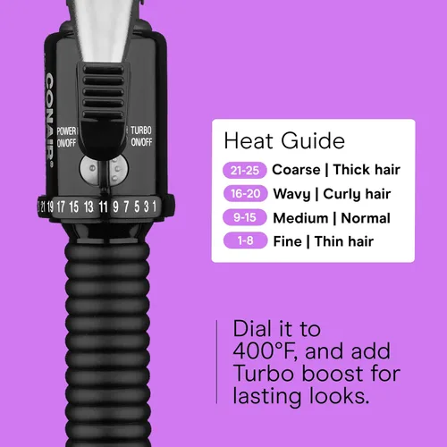 Miniatura 4 de Conair - Rizador de calor instantáneo de 3/4 de pulgada, barril de ¾ de pulgada produce rizos apretados, rizador de pelo para cabello corto a