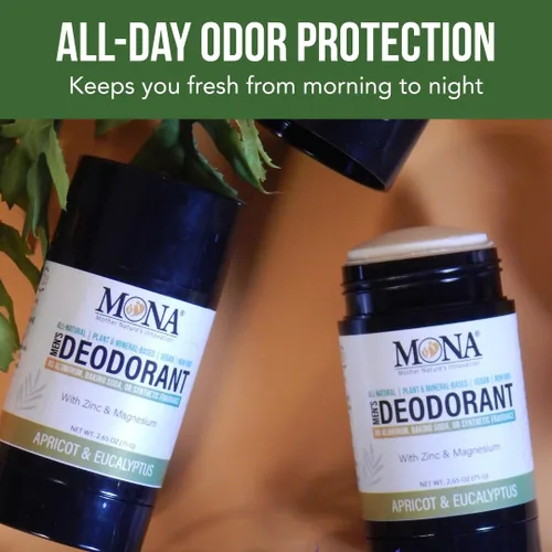 Miniatura 8 de MONA Brands - Desodorante natural para hombres sin aluminio, hipoalergénico, desodorante de magnesio para pieles sensibles, absorbe el sudor,