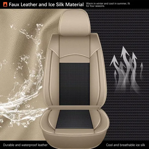 Miniatura 6 de DISUTOGO Fundas de Asiento Compatibles con Ford Maverick 2022 2023 2024 2025: Juego Completo de Fundas de Asiento para Coche 5 Asientos de Seda