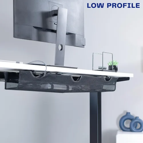 Miniatura 6 de VIVO DESK-AC36MH-S - Organización de cables de red de malla para debajo del escritorio, 36 pulgadas con soporte para regleta de alimentación