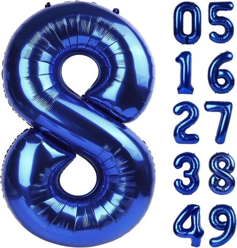 Miniatura 445 de Globo de cumpleaños número 4 dorado de 40 pulgadas, globos gigantes del número cuatro 14 24 34 40 44 2024, globos grandes de lámina de mylar para Oro