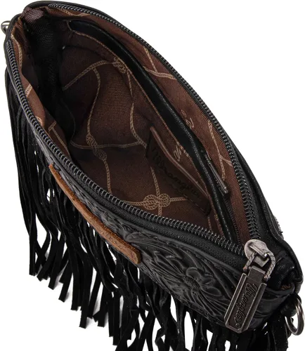 Miniatura 5 de Wrangler Bolso Cruzado Pequeño para Mujeres Bolso de Muñeca con Flecos Bolso Occidental