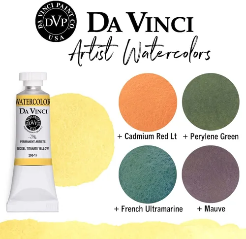 Miniatura 259 de DA VINCI PAINTS Pintura Acuarela Profesional para Artistas, Alizarin Crimson (Quinacridone), 37ml Índigo