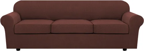 Miniatura 128 de H.VERSAILTEX - 3 fundas de sofá elásticas para 2 cojines de sofá. Fundas para muebles de sala de estar (funda base más 2 fundas de cojín de asiento)