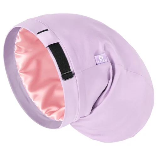 Miniatura 15 de OLESILK Gorro de seda para cabello rizado, gorro de seda para dormir, unisex, mediano, negro