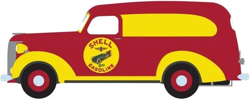 Miniatura 2 de 1939 Chevy Panel Truck, rojo - Greenlight 41140A/48-1/64 Escala Diecast Model Toy Car