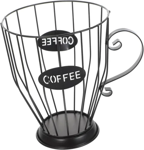 Miniatura 8 de Soporte para cápsulas de café, cesta de almacenamiento de barra de café, cesta de hierro para frutas, soporte para exhibición de cápsulas de café