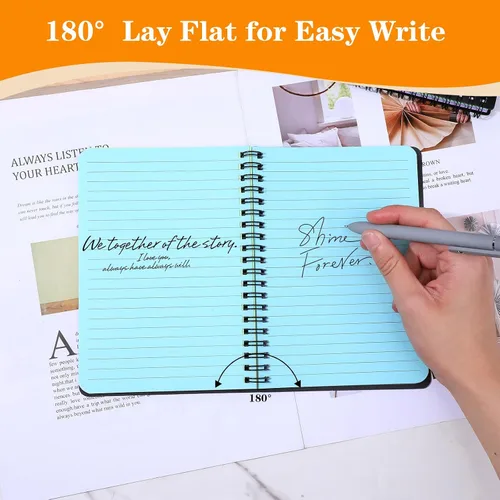 Miniatura 5 de Nodaaiie 8 Pack Spiral Notebook, 5x7 Inch Ruled Notebooks, Multi-Color Lined Paper, Perforated Memo Pads, Durable Poly Cover, 100 Sheets Each, for