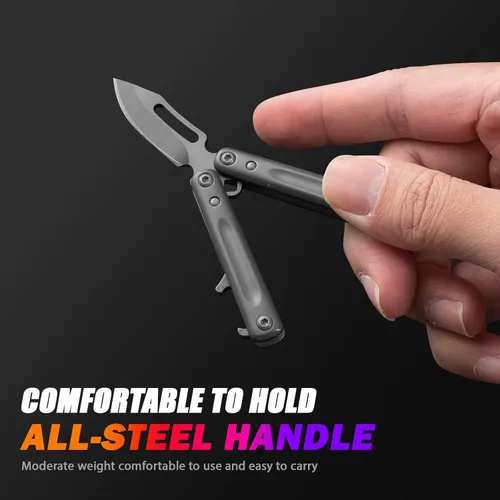 Miniatura 3 de XXV Cuchillo de bolsillo, cuchillo plegable de acero inoxidable para exteriores, pequeños cuchillos de camping portátiles, regalos para hombre
