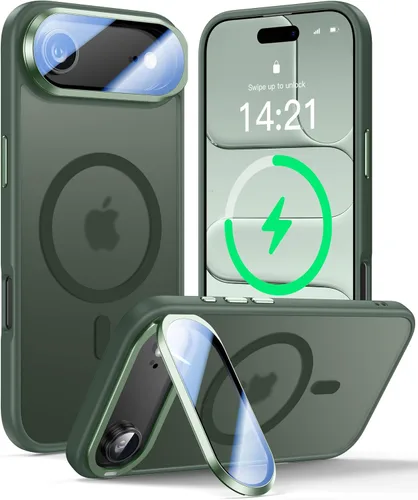 Miniatura 56 de VOFATA - Funda magnética para iPhone 17 Pro Max, cubierta para cámara con soporte, protección completa para la cámara, compatible con MagSafe