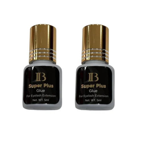 Paquete de 2 pegamentos para extensiones de pestañas ibeauty Super Plus 5ml (0.17 fl oz), tiempo de secado de 1-2 segundos, mantiene 5-6 semanas,