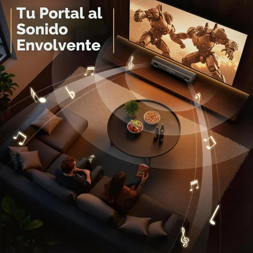 Miniatura 5 de Saiyin Barra de sonido para Smart TV, barra de sonido Bluetooth 5.3 de 60 W con controladores de graves duales y voz clara, sistema de sonido