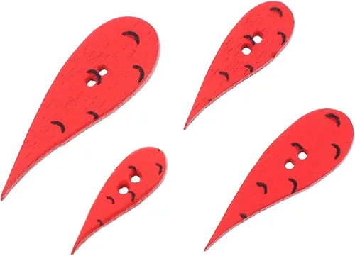 Miniatura 10 de 200 botones de zanahoria de madera, botones de nariz de zanahoria, 2 agujeros, botones de madera para bricolaje, acolchado, sombrero, ropa
