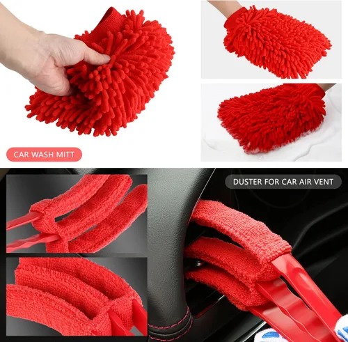 Miniatura 6 de DNA Motoring Juego de 25 cepillos para detallado de automóvil, kit de detallado de automóvil, kit interior con juego de cepillos de taladro