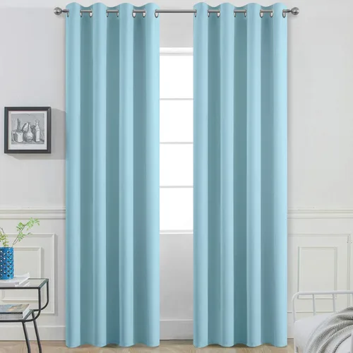 Miniatura 12 de Cortinas opacas para oscurecer la habitación, con aislamiento térmico, cortinas opacas con ojales para puertas y ventanas de poliéster