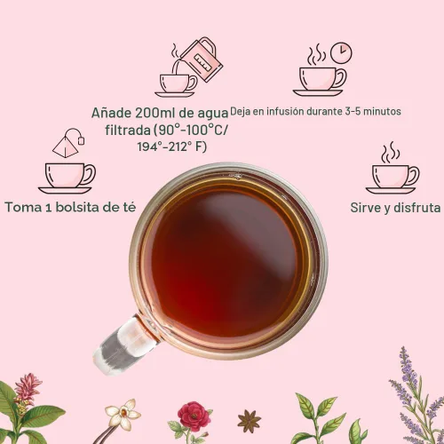 Miniatura 6 de VAHDAM, Paquete surtido de té Chai (6 deliciosos sabores, 36 bolsas de té piramidales ecológicas) con cafeína, sin gluten, sin OMG, mezclas de té