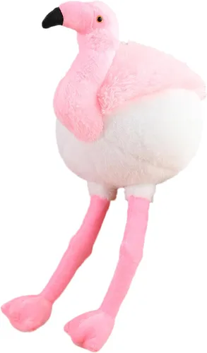 Peluche redondo suave de flamenco gordo para decoración del hogar, almohada de flamenco de peluche, regalo para niños o amantes (rosa, 19.7 pulgadas)
