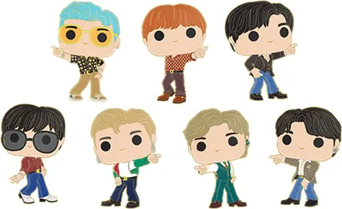 Miniatura 2 de Funko Pop! Pin Set BTS - Juego de 7 pines para miembros de banda
