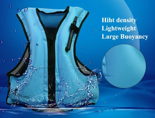 Miniatura 5 de OMOUBOI Chaleco inflable de esnórquel, chaleco de natación para adultos, chaleco de esnórquel, chaqueta de flotabilidad inflable, chaquetas de buceo