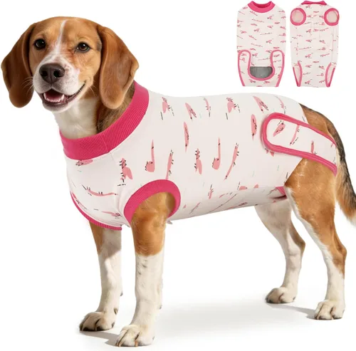 Miniatura 17 de IDOMIK Traje de recuperación para perros – Mono ajustable antilamidas para después de la cirugía, traje esterilizador de esterilización masculino