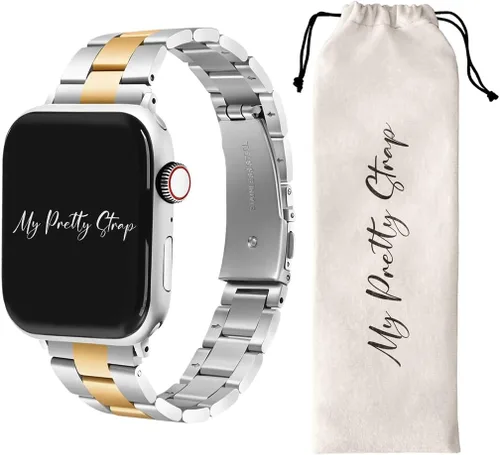 Miniatura 15 de My Pretty Strap - Compatible Apple Watch Band Strap, Stainless Steel Fashion iWatch Replacement Strap- Easy Resizing, No Tool Needed, Fits Most