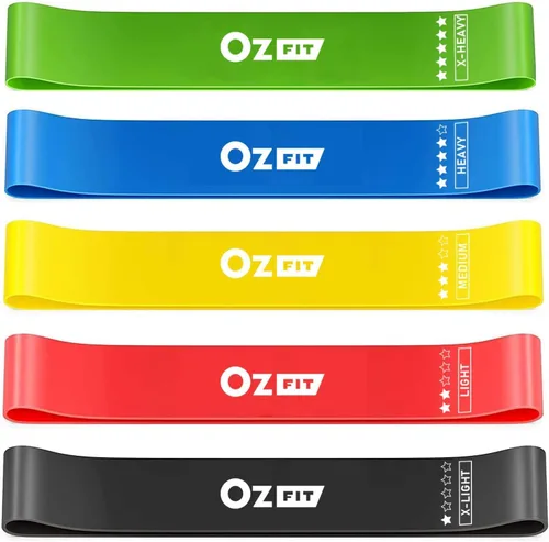 Miniatura 2 de Resistance Bands Set for Men and Women, Pack of 5 Different Levels Elastic Band for Home Gym Long Exercise Workout – Great Fitness Equipment for